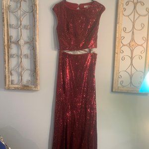 Maniju evening / Prom / Homecoming / etc. dark red dress, 2-piece, size M
